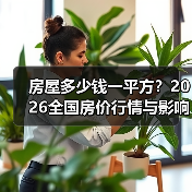 房屋多少钱一平方？2026全国房价行情与影响因素全解析（图1）