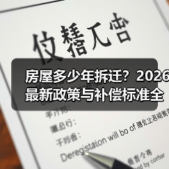 房屋多少年拆迁?2026最新政策与补偿标准全解析(图3) 房屋多少年拆迁?2026最新政策与补偿标准全解析(图3)