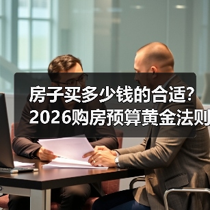 房子买多少钱的合适？2026购房预算黄金法则（图1）