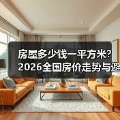 房屋多少钱一平方米？2026全国房价走势与避坑指南（图2）