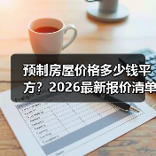 预制房屋价格多少钱平方?2026最新报价清单(图4) 预制房屋价格多少钱平方?2026最新报价清单(图4)