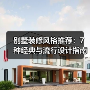 别墅装修风格推荐：7种经典与流行设计指南（图1）
