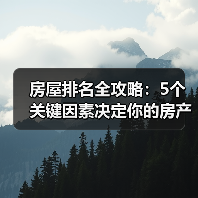 房屋排名全攻略：5个关键因素决定你的房产位置（图3）